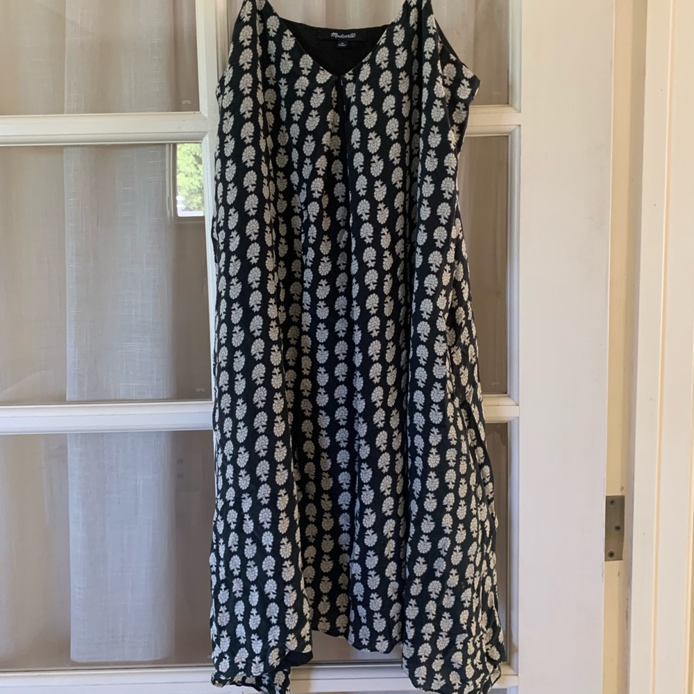 Black midi madewell dress worn once